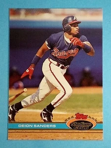 1991 Topps Stadium Club Deion Sanders Atlanta Braves #442 ⚾ - Picture 1 of 2