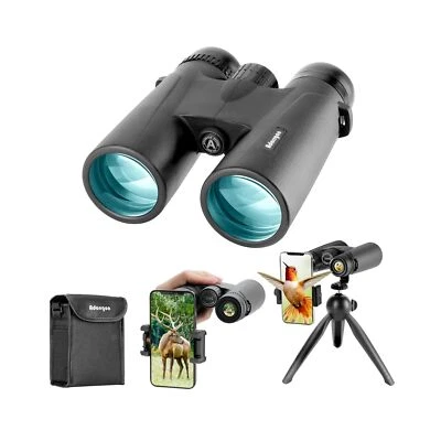 Adorrgon 12x42 HD Binoculars for Adults High Powered with Phone Adapter, Trip... - Image 1 of 4