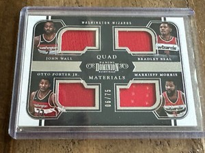 2017 Dominion Quad Materials /75 Bradley Beal John Wall Markieff Morris Jr #30
