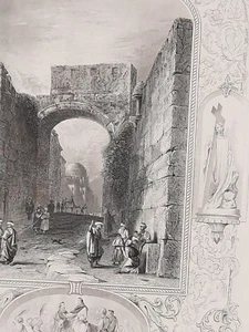 Original Engraving Browns Self Interpreting Bible STREET IN JERUSALEM c1870 - Imagen 1 de 2