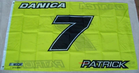 Danica Patrick #7 Bright Green JR Motorsports Premium 3 X 5 Foot 2-Sided Flag Cover