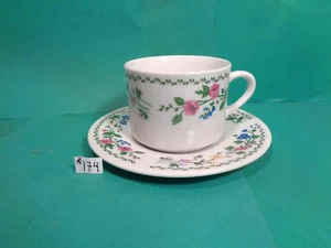 Taza y platillo de gres de jardín inglés, #225, 1993 Farberware (usado/usado en excelente estado) - Imagen 1 de 15