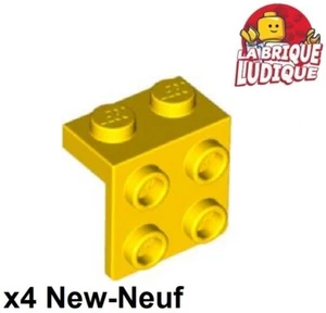 Lego 4x Bracket Stand 90° 1x2 - 2x2 Yellow/Yellow 44728 NEW - Picture 1 of 1