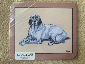 ONLY 1 LEFT - New English Setter Dog MOUSE PAD NonSlip on Plain Beige Background - Picture 1 of 1