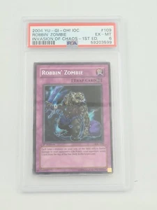 2004 Yugioh Rare 1st Edition Invasion of Chaos IOC-109 Robbin Zombie PSA 6 - Picture 1 of 2