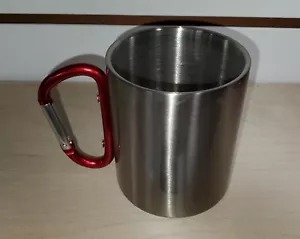 Vaso de acero inoxidable de 10 oz taza de café sublimación en metal con mango de mosquetón - Imagen 1 de 3