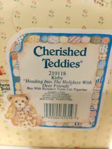 Cherished Teddies 219118 Kirby Auf dem Weg in die Ferien mit Hirschfreunden Zug - Bild 1 von 2