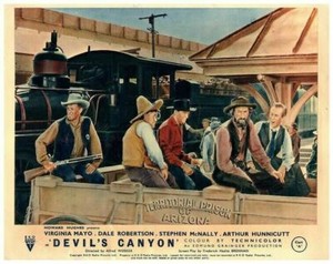 Devil's Canyon Original Lobby Card Dale Robertson Arthur Hunnicutt Vintage Train