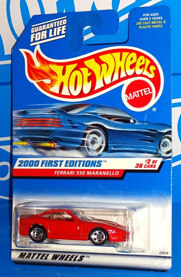 Hot Wheels 2000 #062 First Editions #2 of 36 Ferrari 550 Maranello Red 5sps