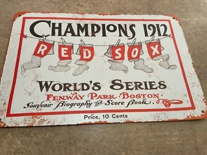 1912 World Series Red Sox Souvenir Champions 1912 on Tin Reproduction - Picture 1 of 3