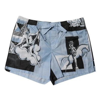 Roupa íntima DOLCE & GABBANA azul estampa de estátua shorts de algodão IT58/W44/XXL 600usd - Imagem 1 de 4