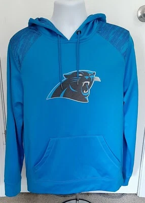 Carolina Panthers Blue Hooded Sweatshirt Size Medium Thermabase - Image 1 of 3