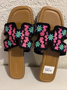 Bambus Damen Sandalen Größe 8,5 Mehrfarbig NEU - Bild 1 von 8