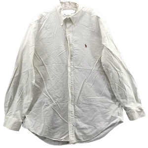 Ralph Lauren Dress Shirt Men's 17 Flash Pony Preppy Corpcore Office 90s Classic - Picture 1 of 12