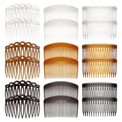 18 Pieces French Side Combs, Plastic Side Hair Twist Decorative Comb with Tee... - Image 1 of 2