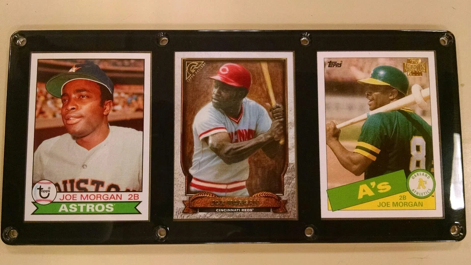 JOE MORGAN 3 CARD PLAQUE HOUSTON ASTROS CINCINNATI REDS OAKLAND A'S HALL OF FAME - Image 1 of 1