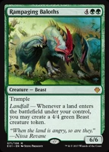RAMPAGING BALOTHS Archenemy Nicol Bolas MTG Green - Beast Mythic - Picture 1 of 1