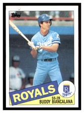 1985 Topps #387 BUDDY BIANCALANA RC Kansas City Royals ~D1D