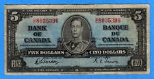 $5 1937 Bank Of Canada Note Gordon-Towers BC-23b - Fine