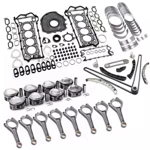AJ133 Engine Piston Gasket Set w/ Rods & Timing Kit For Jaguar Ranger Rover 5.0L - Picture 1 of 9