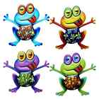 COLOURFUL 3D CRAZY FROG METAL WALL ART GARDEN WALL TREE FENCE HANGING DECORATION
