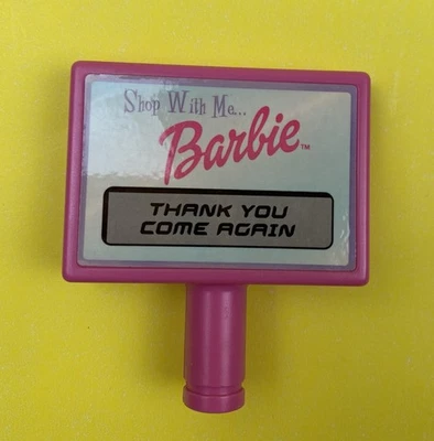 BARBIE SHOP WITH ME TOY CASH REGISTER REPLACEMENT PART TOTAL DISPLAY TOPPER ONLY - Image 1 of 4