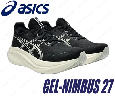 Scarpe da corsa uomo ASICS GEL-NIMBUS 27 EXTRA LARGHE 1011B957-002 nero/grigio lago - Immagine 1 di 4