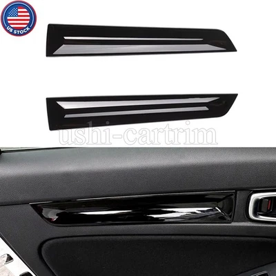 Gloss Black Interior Rear Door Panel Trim Strip Cover For Honda Civic 2022-2025  - Imagem 1 de 4