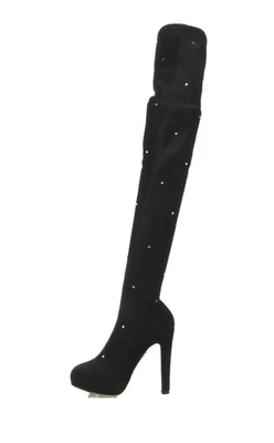 Botas Charlotte Olympia Terciopelo Cristal Adornos Mujer Talla: 5 | IT 35 Foto 1 de 4