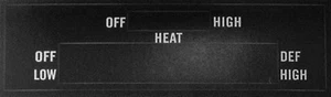 1971-72 Mopar B-Body Non AC Without Strato Vent Heater Control Decal - Imagen 1 de 1