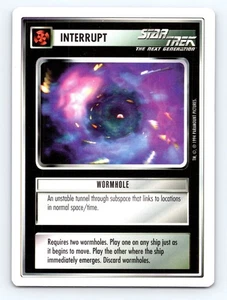 Star Trek CCG TCG Interrupt Wormhole Card White Border STNG TNG Gaming - Bild 1 von 2