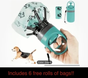 No Touch Pet Dog Pooper Scooper, Portable Dog Poop Picker With 6 Rolls Waste Bag - Picture 1 of 6