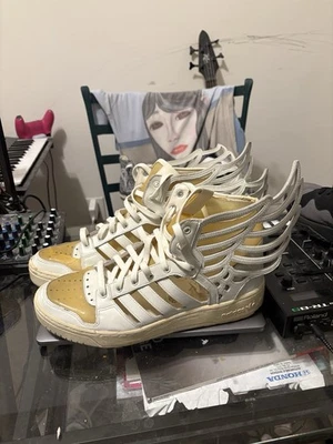 Adidas Jeremy Scott Wings 2.0 Sneakers Clear Crystal White Men's Size 12 - Photo 1/4