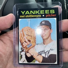 1971 Topps #615 Mel Stottlemyre New York Yankees Semi High Number SP EX-MINT JF