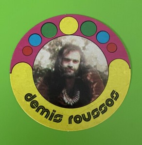 Demis Roussos 1972 Monty Gum Pop Star Music Stickers Card Album Sticker