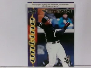 1998 Pacific Online Frank Thomas (Batting Facing Right) #182 HOF - Foto 1 di 2