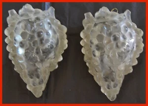 Coppia di lampade da parete in vetro smerigliato Sabino modello 4352A grappolo di uva - Foto 1 di 9