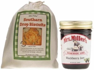 Buttermilk Drop Biscuits and Blackberry Jam, - Picture 1 of 4