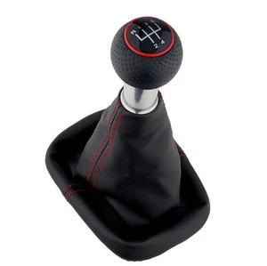 Schaltsack Schaltknauf GTI look VW Golf 2 3 4 Cabrio Polo 6n Passat 35i Lupo Rot - Afbeelding 1 van 5