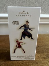 HALLMARK 2009 STAR WARS THE CLONE WARS ANAKIN SKYWALKER & AHSOKA TANO ORNAMENT