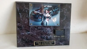 Dale Earnhardt Sr. Authentic Racing Tire Piece The Intimidator Plaque w Portrait - Picture 1 of 6