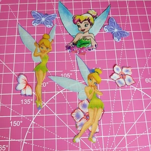 Tinker Bell Fabric Iron-On Applique Patches For Kids, Jacket Fairy Peter Pan - Picture 1 of 3