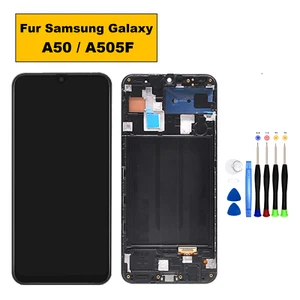 ECRAN COMPLET POUR SAMSUNG GALAXY A50 & A505 LCD NOIR + CHASSIS + OUTILS - Zdjęcie 1 z 1
