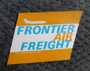 Vintage Frontier Freight Airlines Gepäck Etikett Original Aufkleber Tag Flugzeug - Bild 1 von 1