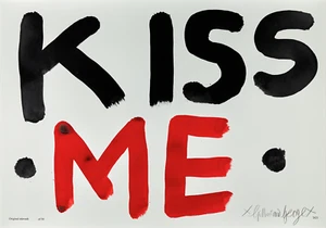 Gilbert & George KISS ME (RED AND BLACK) (2021) edition of 50 signed - Picture 1 of 1