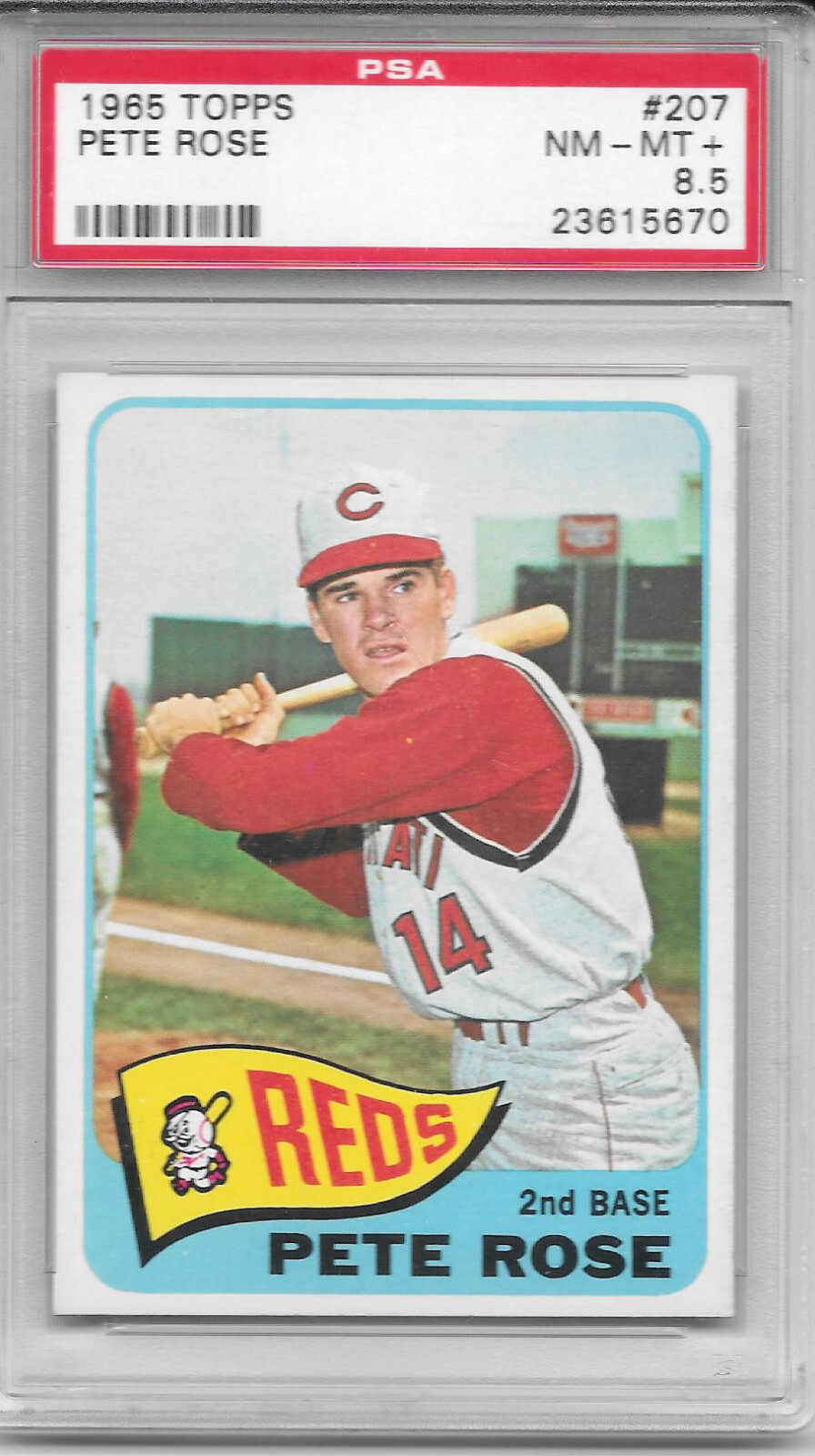 1965 Topps #207 Pete Rose PSA 8.5 