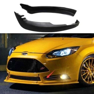Primer Black 2012-2014 2PC For Ford Focus ST Front Bumper Lower Strip Guard Trim - Picture 1 of 7