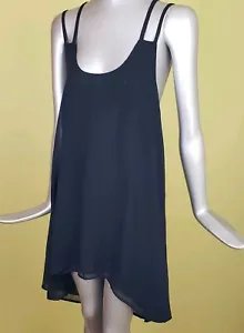 Millau Womens XS Straps Dress Black Open Back - Picture 1 of 6