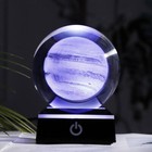 80mm Crystal Solar System Planet Globe 3D Laser Engraved Ball with Touch Switch