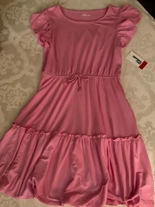 NWT Girls dress Epic Threads Big Girls Solid Tiered Dress siaze L pink - Picture 1 of 3